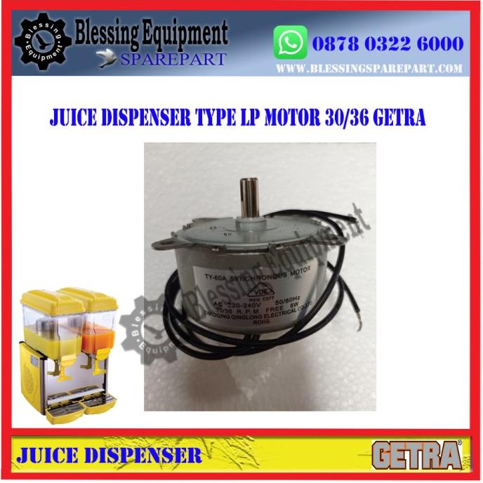Sparepart Juice Dispenser Type Lp Motor 30 / 36 Gea Getra