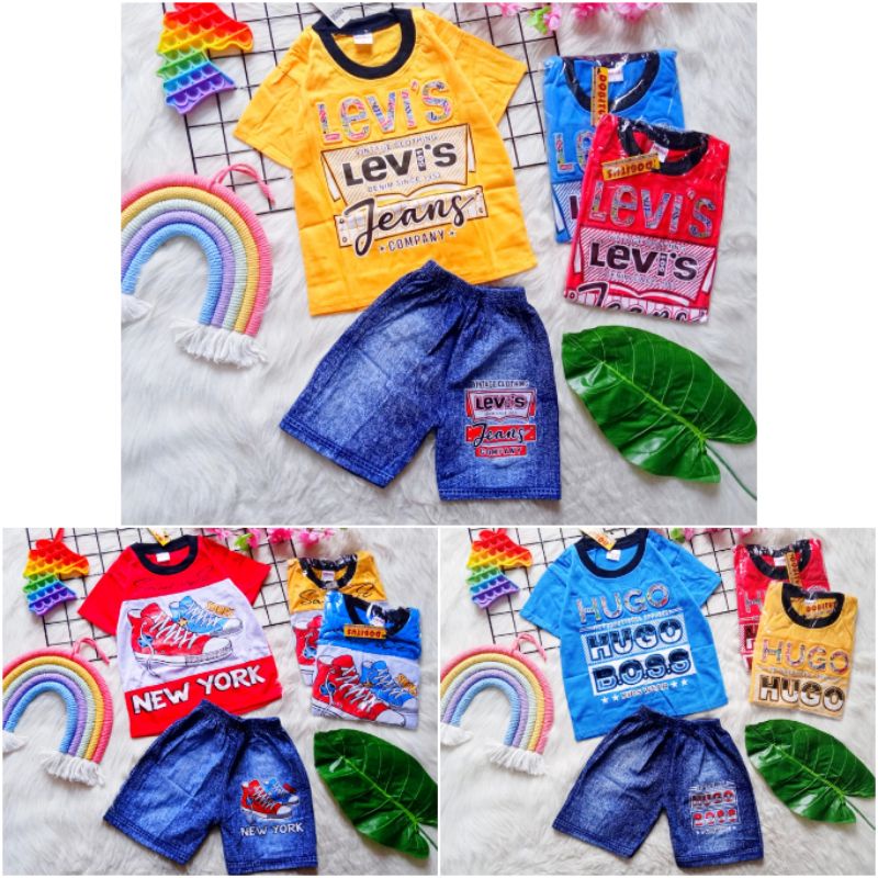 WARNA RANDOM (ECER TERMURAH) DOBITUS pendek Size 2-7th