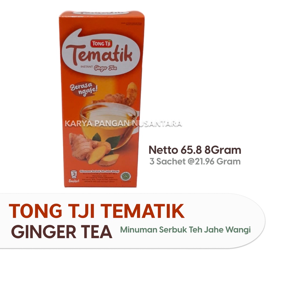 

TEH TONG TJI TEMATIK GINGER TEA INSTANT TEH JAHE WANGI 3 SACHET