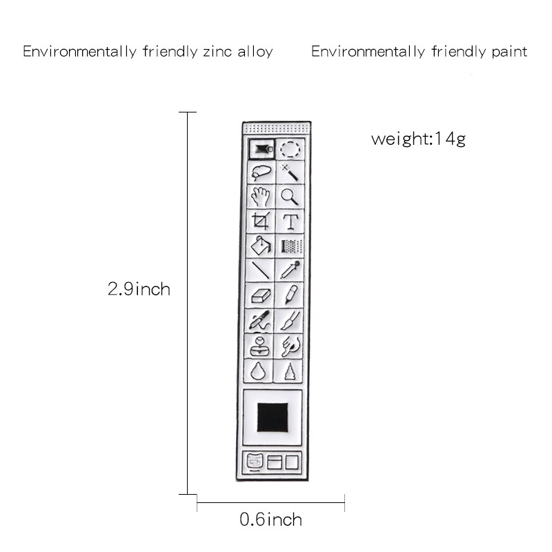 Bros Pin Enamel Desain Grafis Gaya Retro Untuk Hadiah Teman