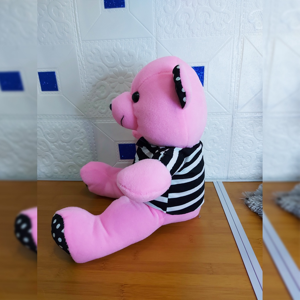 Boneka Beruang Loreng Lucu / Boneka Beruang Pink
