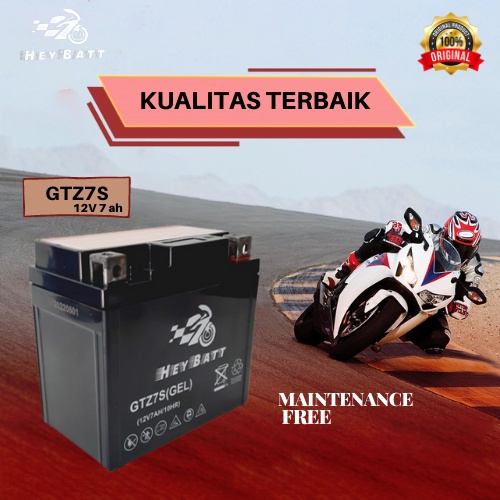 Aki Kering Motor Murah HEY BATT GTZ7S Vario 125/150 LED Satria FU 100% ORI