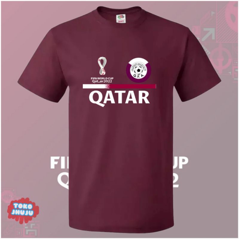 Baju Kaos Piala Dunia World Cup 2022 Team Qatar