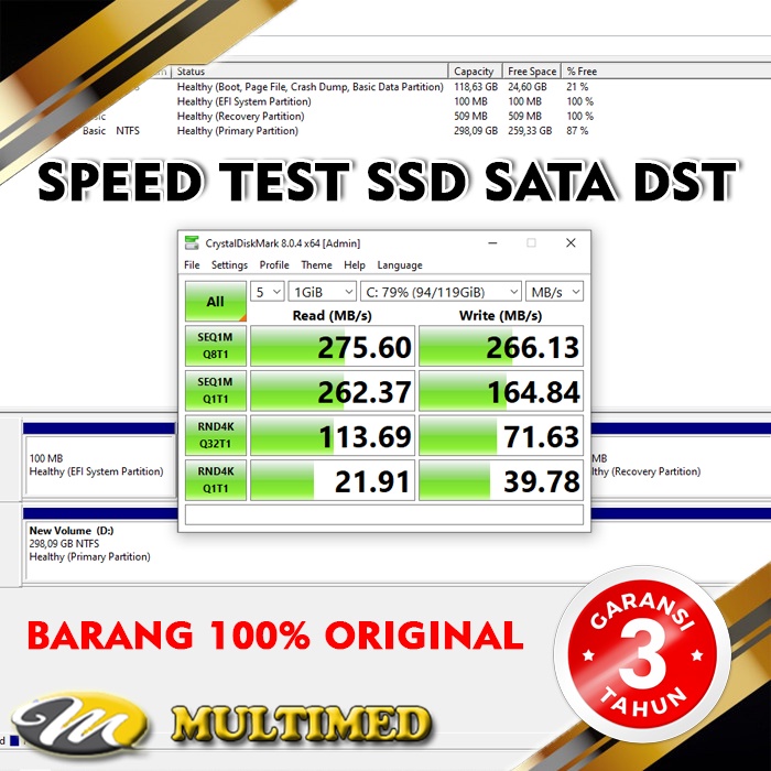 PROMO SSD 128GB DST Sata III 7mm / 2,5&quot;