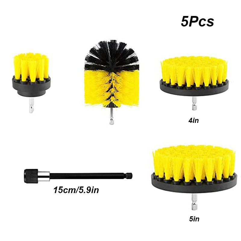 Nuansa - Mata Bor Sikat Pembersih Kepala Sikat Bor Listrik Drill Brush Cleaning Head 6 Pcs 3 Pcs Kuning Biru Hitam