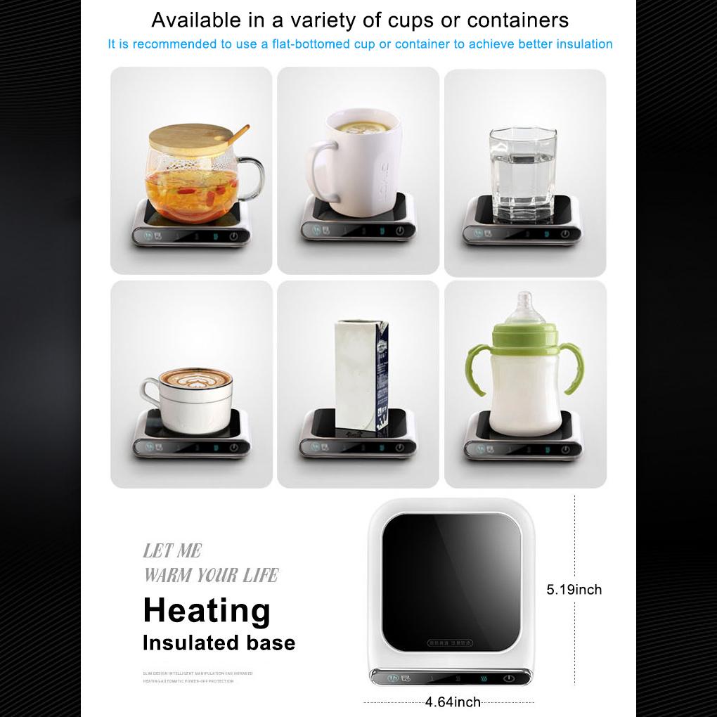 Smart Pemanas Minum Hangat Cangkir Tikar Suhu Konstan Coaster Portable Timing Adjustable Heater Pad Aksesoris Dapur