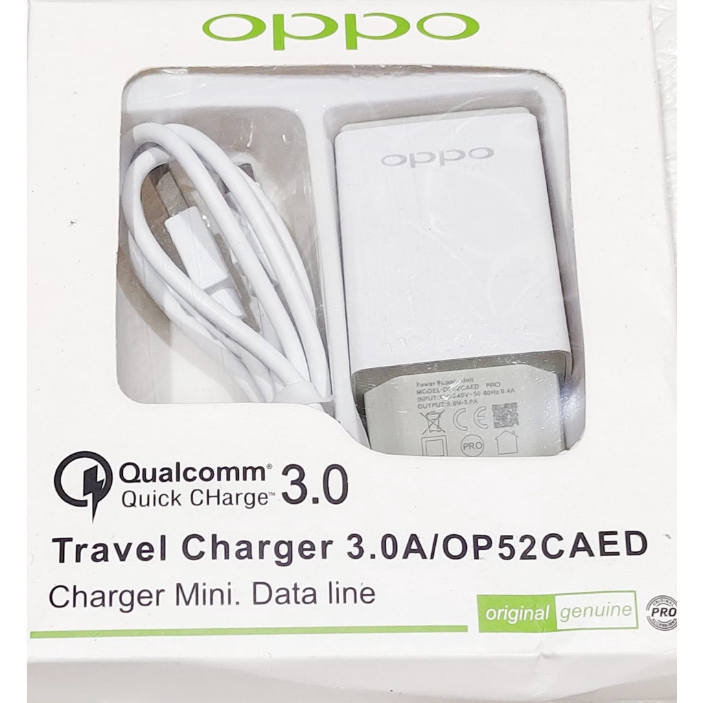 (COD) Travel charger 3.0A/OP52CAED CHARGER BERKUALITAS