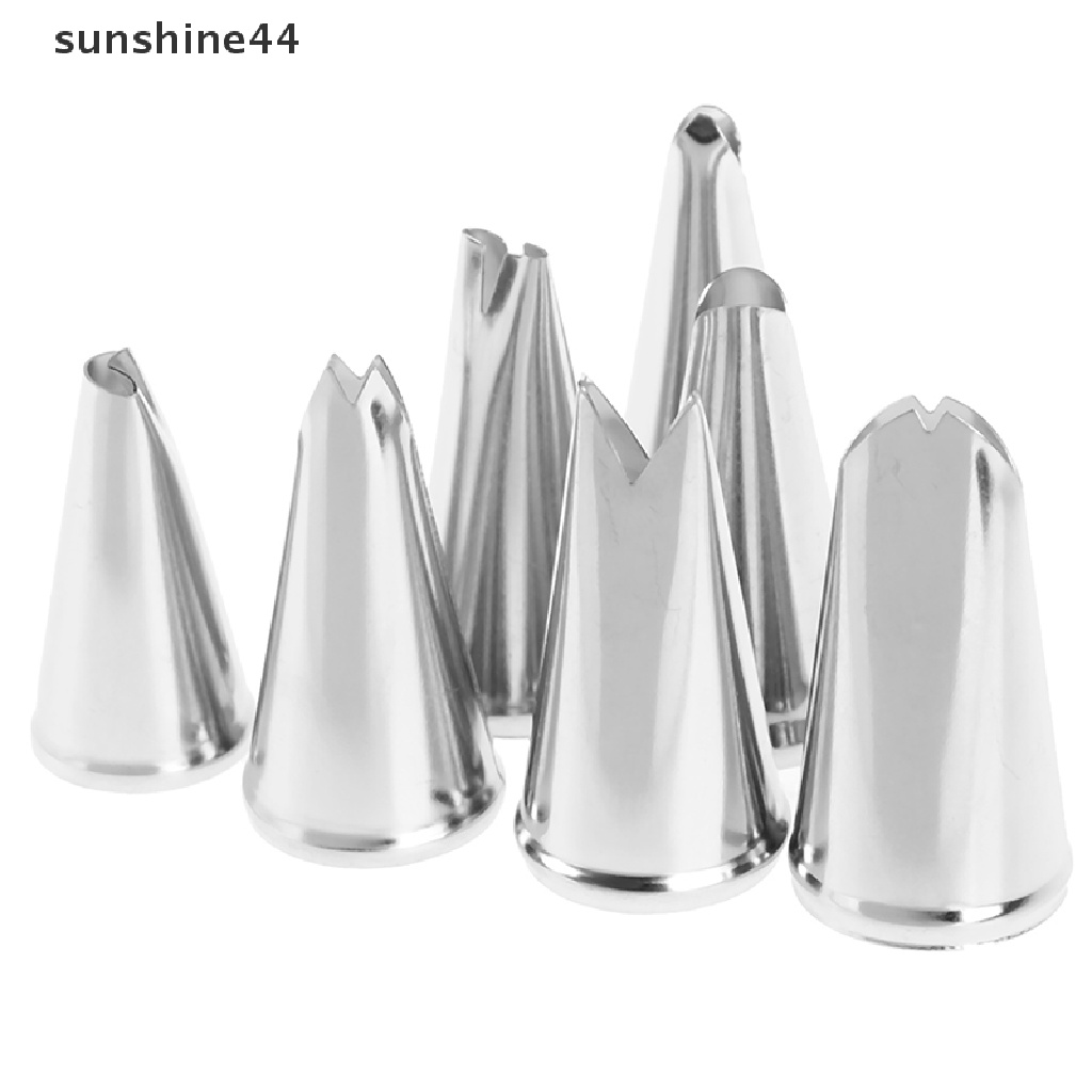 Sunshine 7pcs Ujung Pipa Bentuk Daun Bahan stainless steel 304