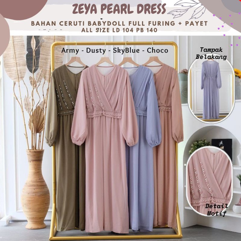 Zeya Pearl Dress Ld 104/Dress Payet/Dress Ceruti/Dress Rempel/Dress Terbarul/Dress Maternity