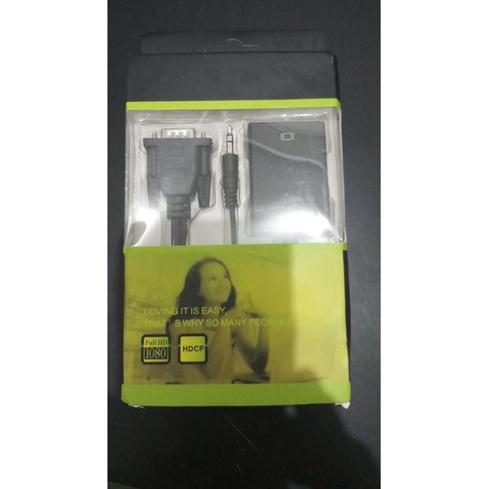 Converter VGA Male to HDMI Female With Micro USB Power & Audio / Kabel