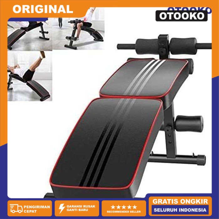 Kursi Fitnes Gym sit up bench press 2 in 1 Papan Situp adjustable