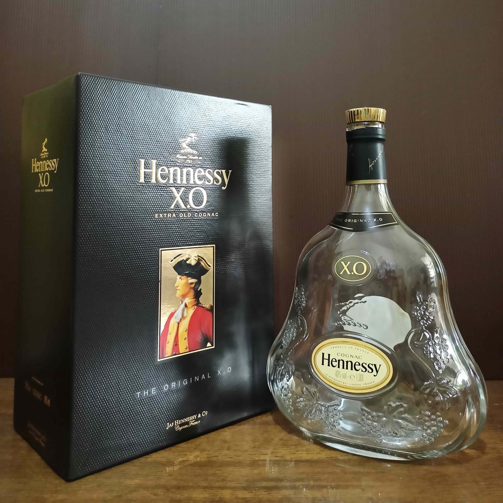 Botol bekas miras Hennessy XO 1 Liter + Box