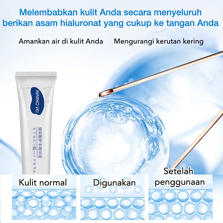 [beli 1 dapat 1]Hyaluronic Acid Hand Serum 40ml Hand Cream Hand Lotion Bergizi dan Melembabkan 2pcs