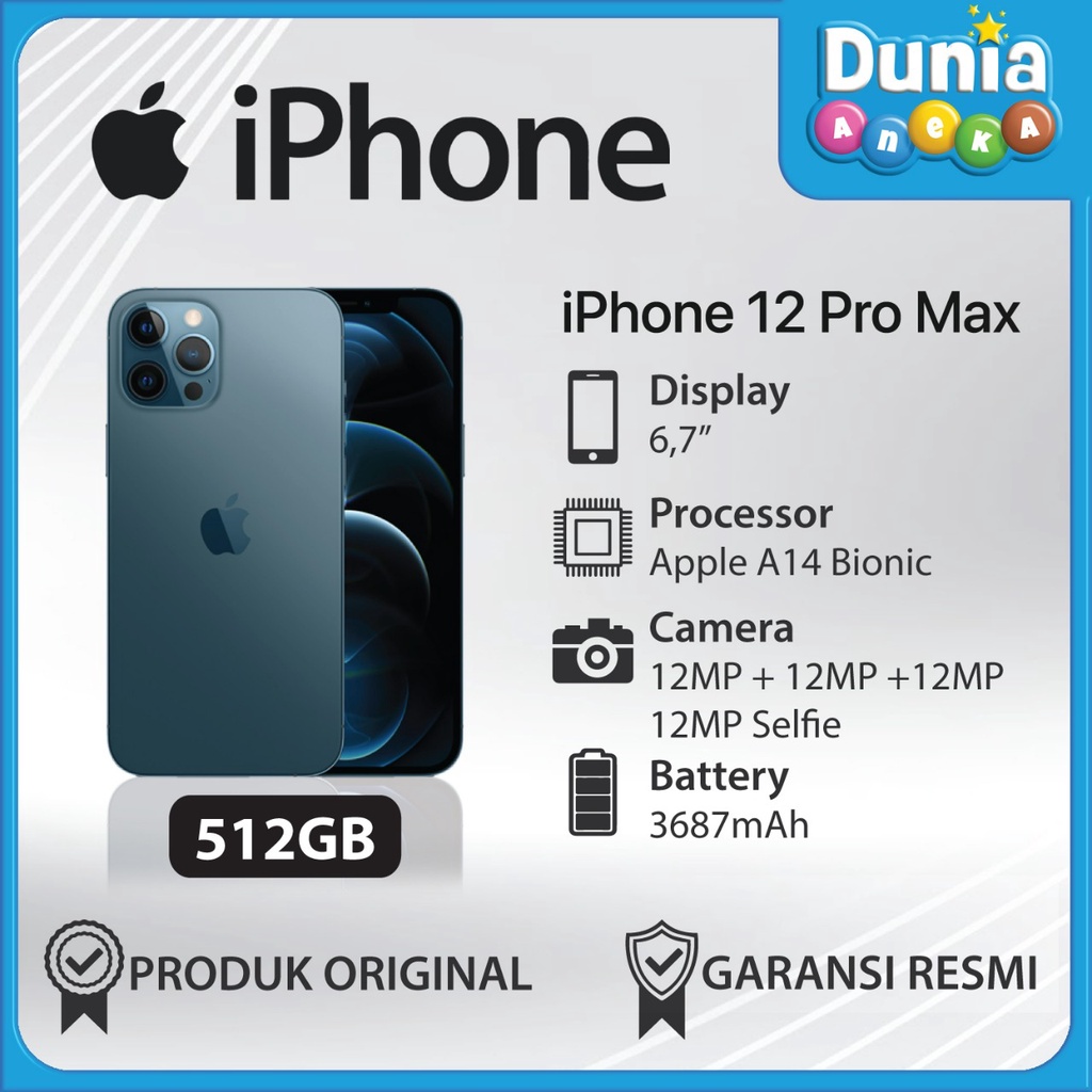 IPHONE 12 PRO MAX 512GB PACIFIC BLUE