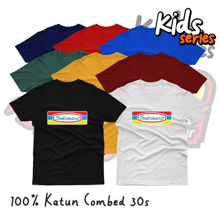 Baju Kaos Distro Anak Indomaret Katun Combed