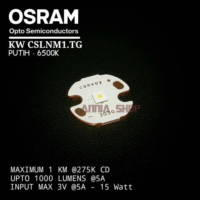 Senter Osram Led Emitter Kw Cslnm1.Tg Tembaga Copper 16Mm White Putih