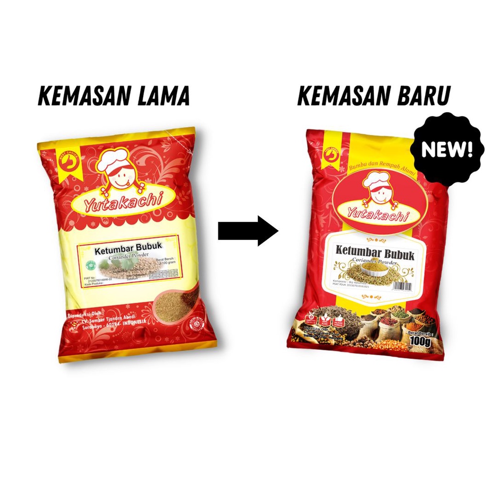 Ketumbar Bubuk 100 Gram Yutakachi / Ground Coriander Powder / Bumbu Rempah JSR / Pusat Bumbu / Bumbu Dapur Terlengkap