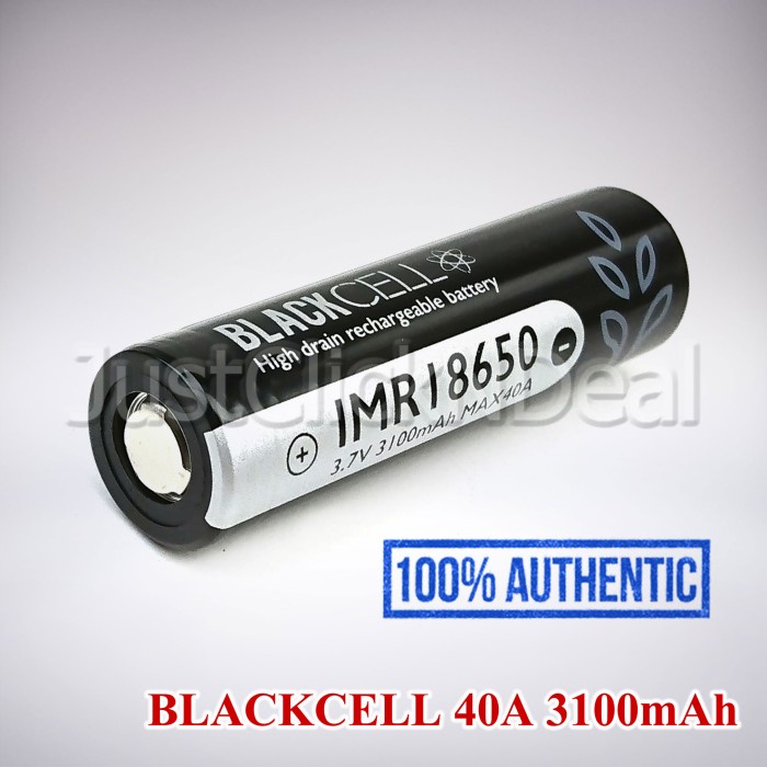 Baterai 18650 Blackcell 40A 3100Mah Authentic Oten Original