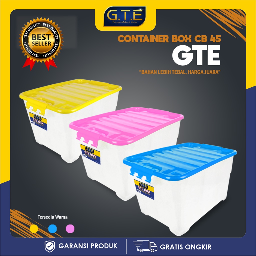 GTE | STORAGE BOX DENGAN TUTUP | KOTAK PENYIMPANAN SERBAGUNA | STORAGE BOX MULTIFUNGSI