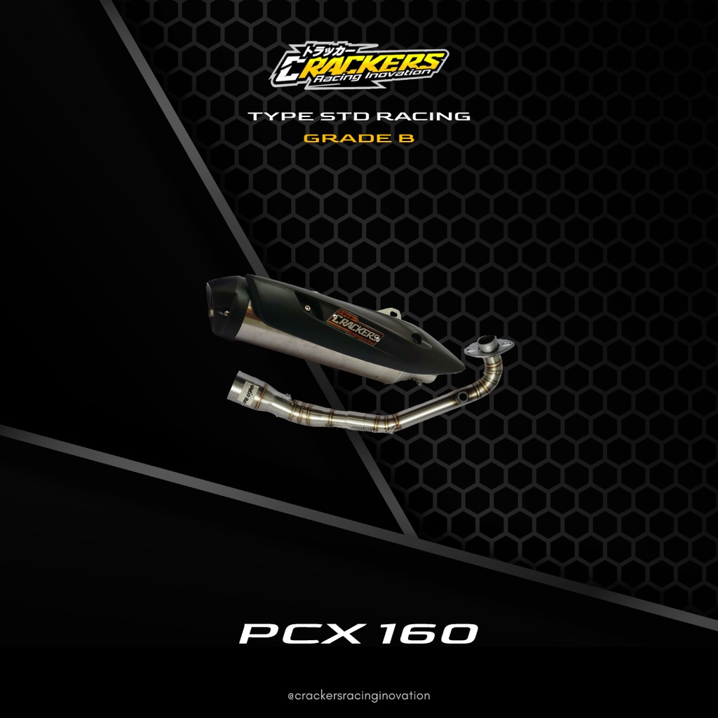 KNALPOT CRACKERS RACING (GRADE B) PNP PCX 160 - VARIO 160 FULLSYSTEM