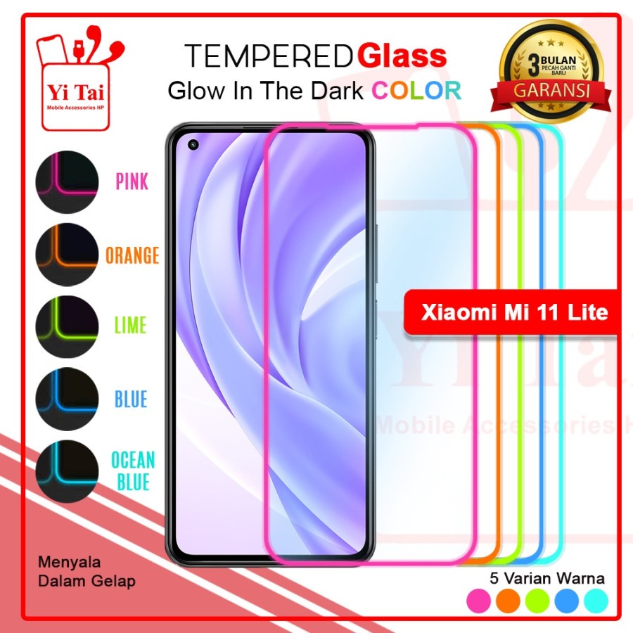 TEMPERED GLASS GLOW IN THE DARK YI TAI XIAOMI MI 11 LITE - GA