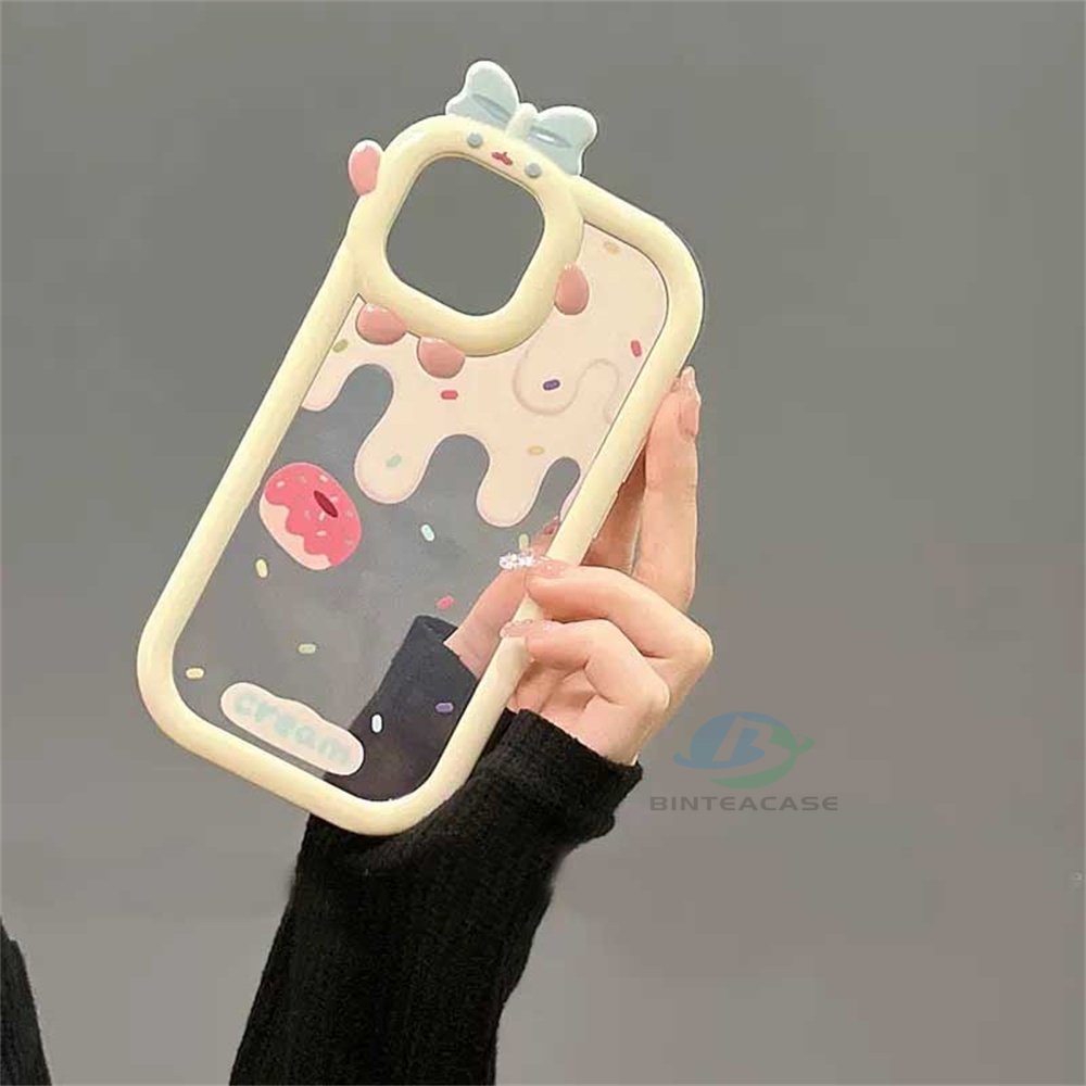 Case Desain Es Krim Doughnuts Untuk IPhone 14 Pro Max 11 12 Xr XS 6 6S 7 8 Plus