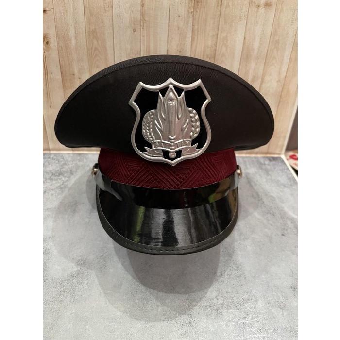 Topi Pet Security Topi Pet Satpam Topi Pdh Satpam Cokelat