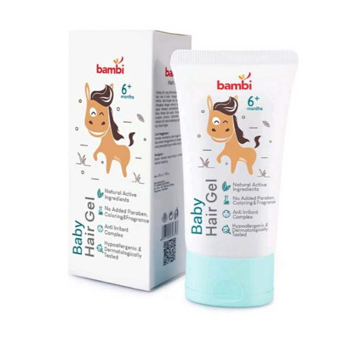 Bambi Baby Hair Gel 50ml | Styling / Gel rambut bayi dan anak