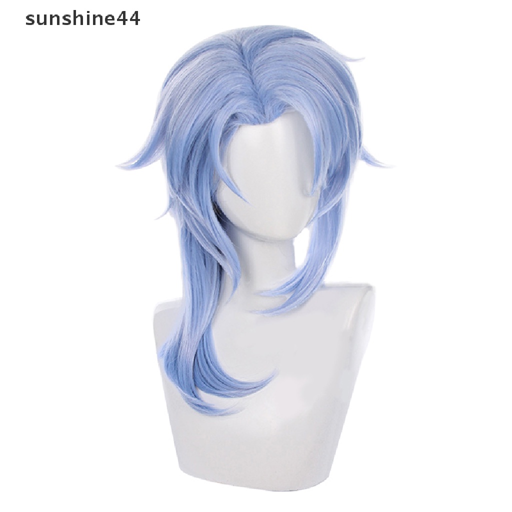 Sunshine Wig / Rambut Palsu Model Anime Genshin Impact Kamisato Ayato Untuk Cosplay