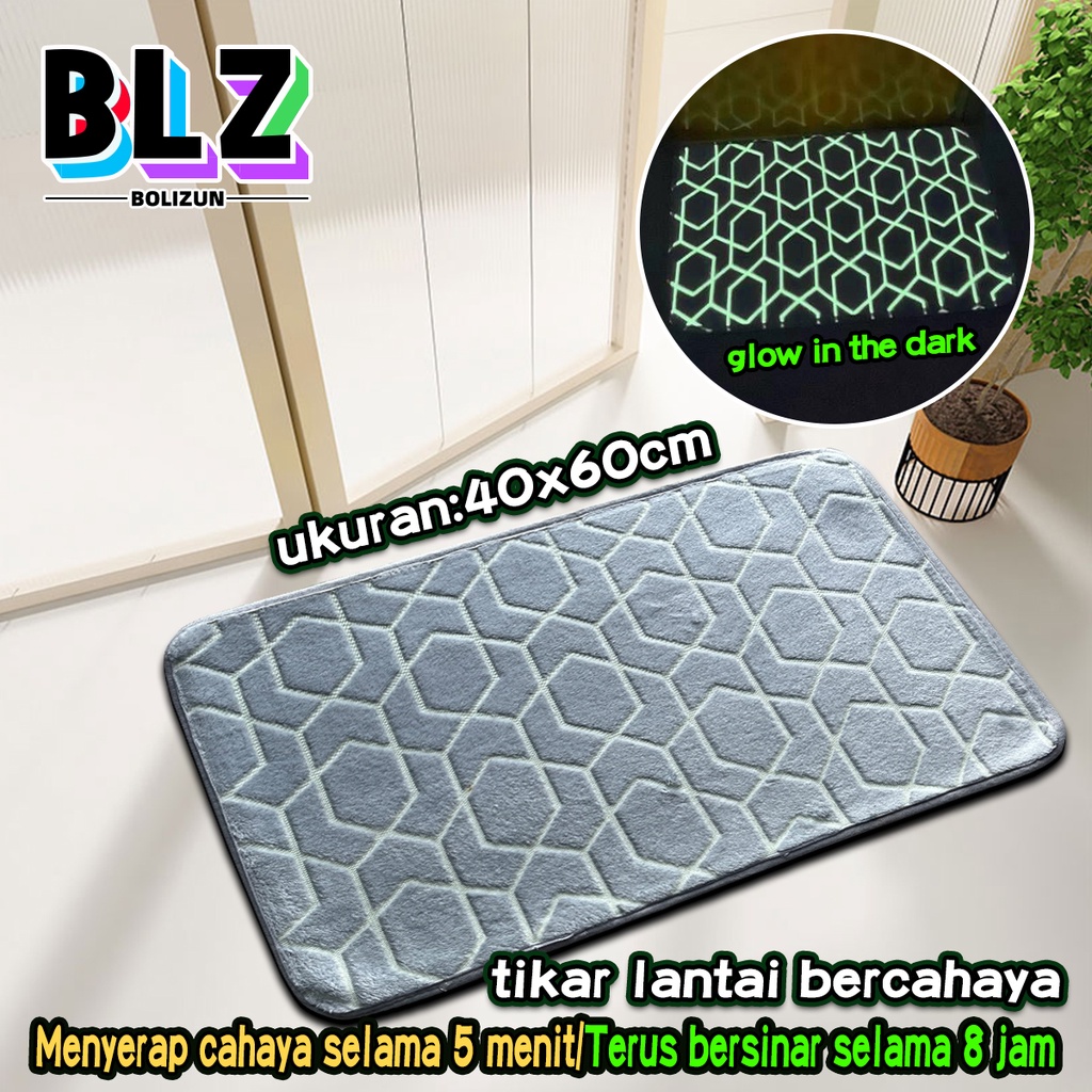 Bolizun Keset Kaki Empuk /karpet kamar tidur/ keset kaki murah/Glow in the Dark 40 x 60