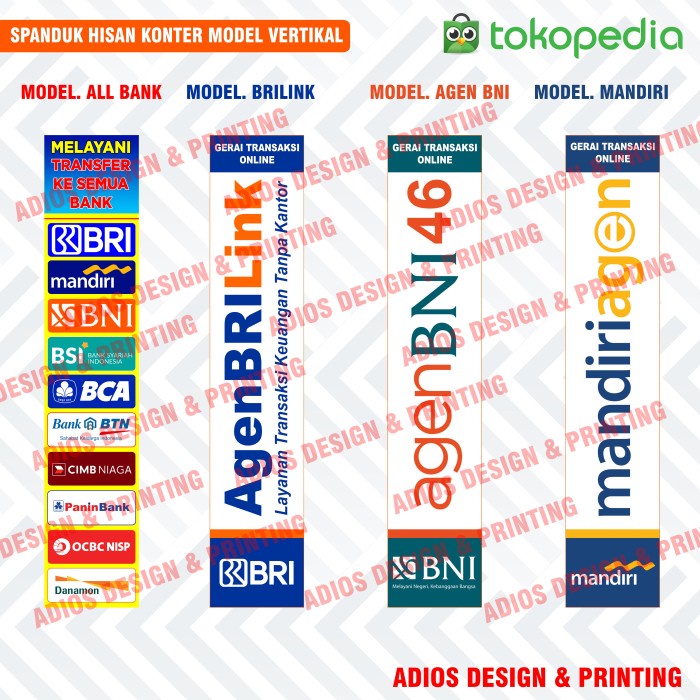 Banner Banner Brilink / Spanduk Transfer Bank / Hiasan Dinding Konter