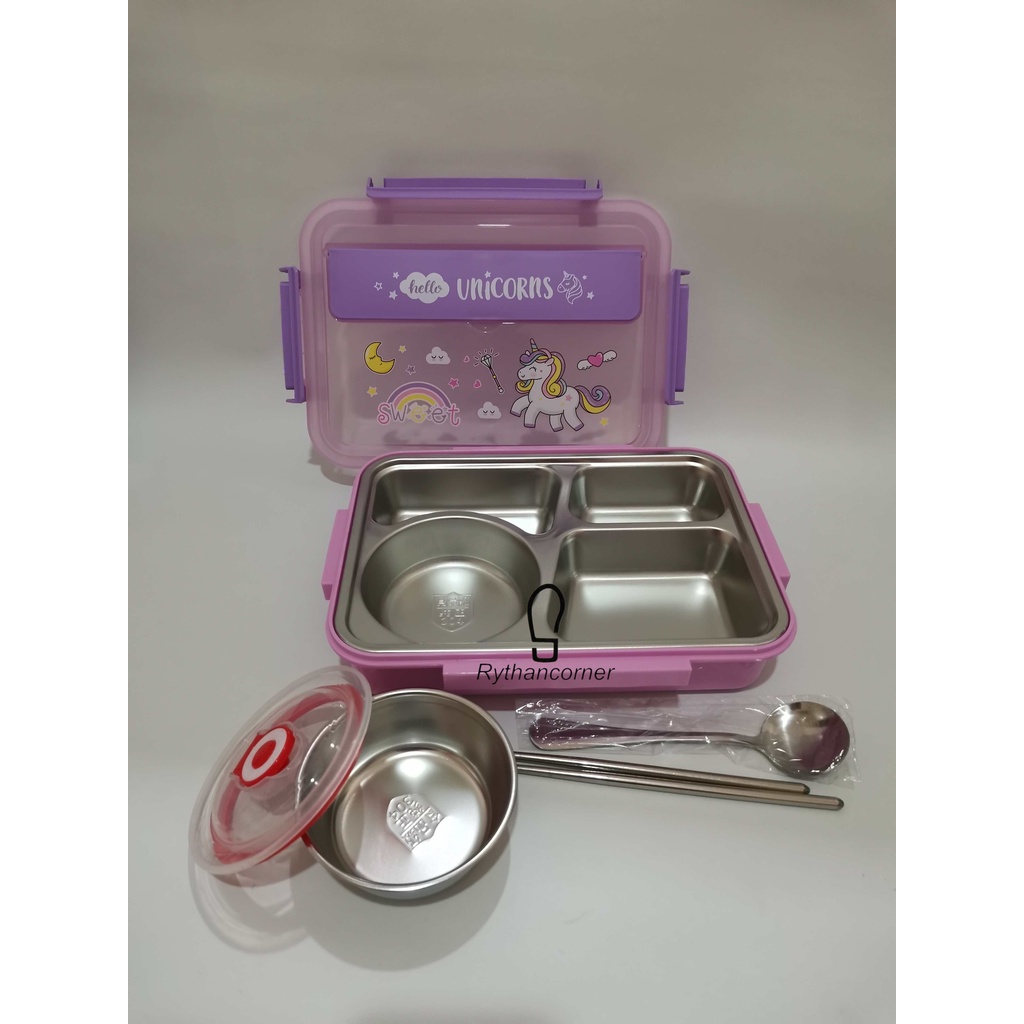 KOTAK MAKAN LUNCHBOX STAINLESS KARAKTER ANAK XYJ182