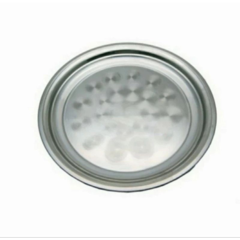 Nampan Bulat Polos Stainless Steel/ Nampan Bulat Stainless/Baki