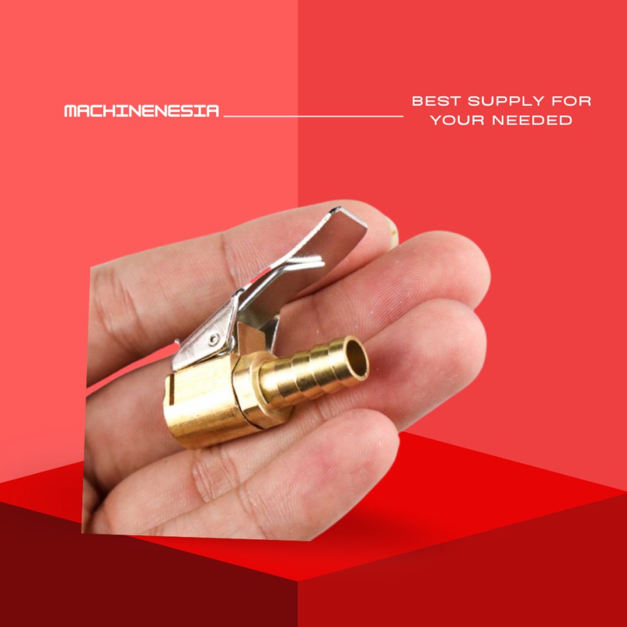 ADAPTOR HOSE KONEKTOR SELANG POMPA ANGIN BAN MOBIL PRESSURE GAUGE