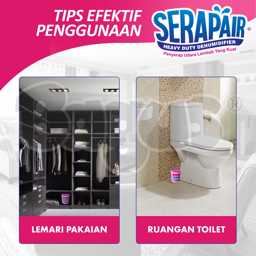 Ktmstore Bagus Serapair Refillable Box 225ml x2 serap air Round Perfume W-20415