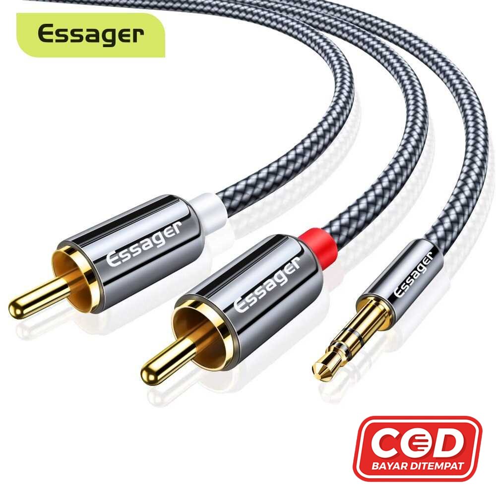 Essager Kabel Audio HiFi 3.5mm to RCA 2 Meter - AV117 ( Olineshop )