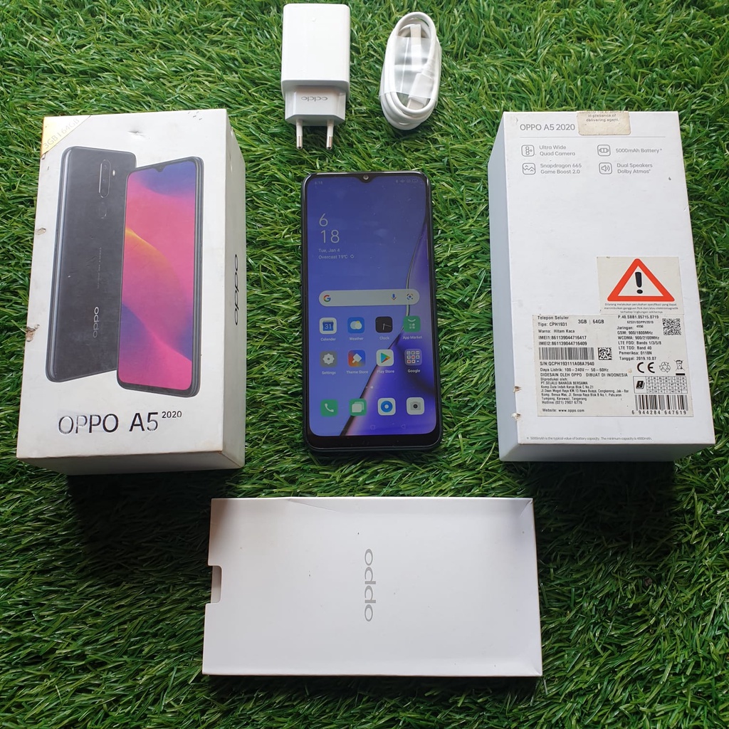 OPPO A5 2020 SECOND 3/64 & 4/128 GB HP SECOND HANDPHONE SECOND HP SEKEN HP BEKAS HP MURAH