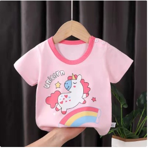 [PRINCESS KESLI] 0-6tahun Kaos Anak Perempuan Lengan Pendek Katun Kaos Bayi Perempuan Kartun Korea T-shirt anak cewek Baju anak perempuan katun kualitas premium import