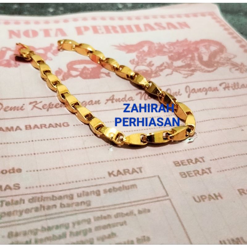 GELANG TANGAN WANITA PADI MOTIF EMAS 24K