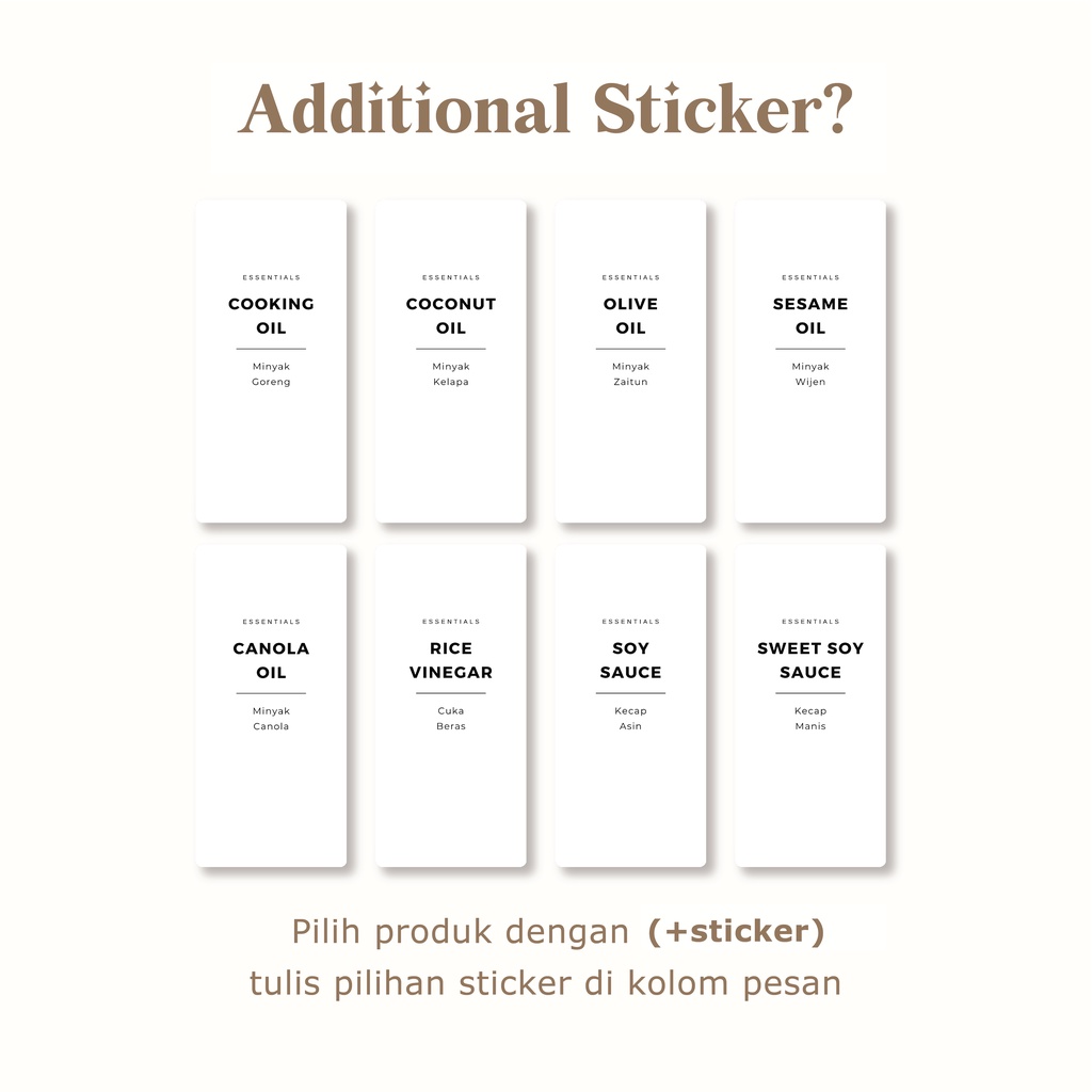 Sticker Botol Minyak