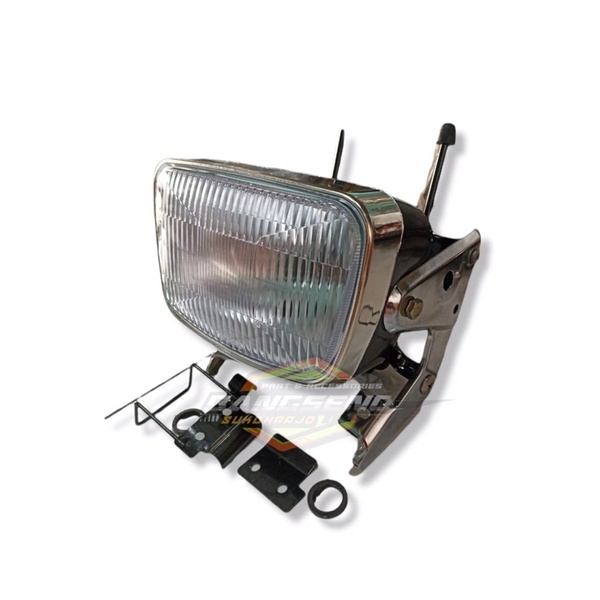 Reflektor lampu depan oval Rx king rxking set breket dudukan lampu oval