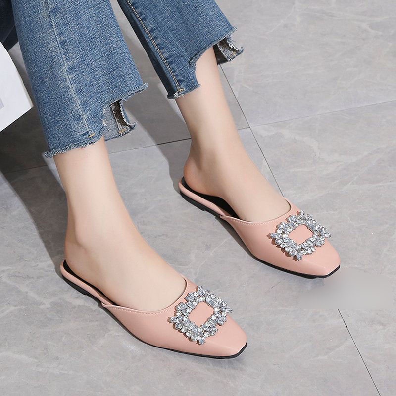 RYX - Round Buckle Sepatu Slip-On Wanita Fashion Casual / Pesta - Import Ori