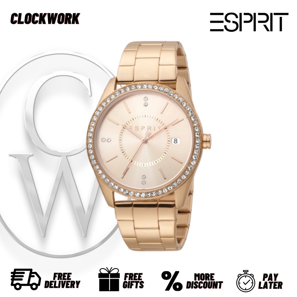 Jam Tangan ESPRIT ES1L196M0085 Rantai Kulit ORIGINAL