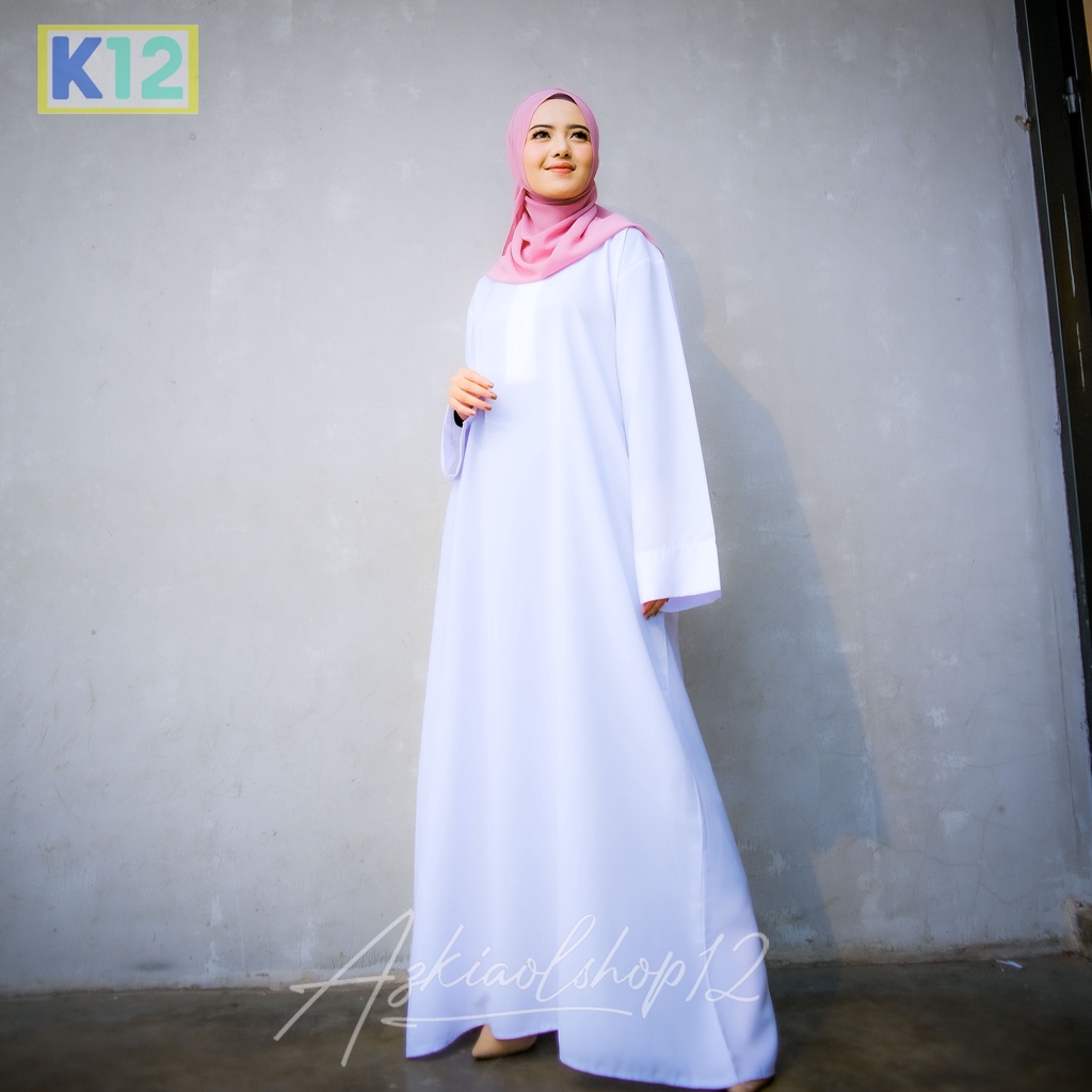 gamis putih mewah elegan terbaru 2025