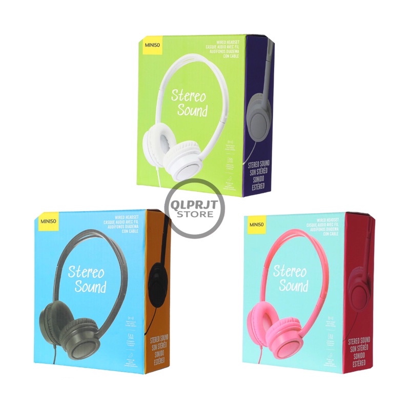 Jual Headphone Miniso Compact Wired Headset Clear Audio Shopee Indonesia