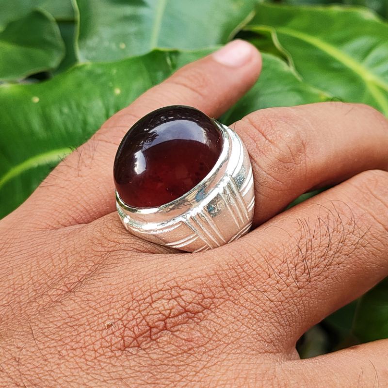 CINCIN BATU AKIK NATURAL AMBER KATILAYU KODE 02242