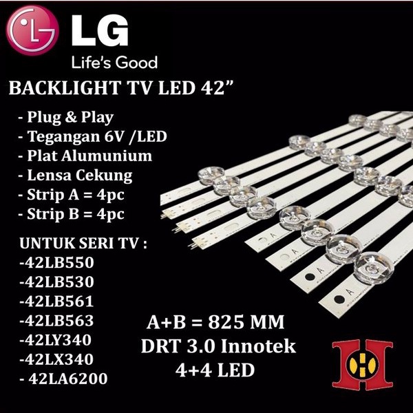 BACKLIGHT TV LED 42&quot; Inch Seri 42 LB530 LB550 LB561 LB563 Lampu 6V 6K