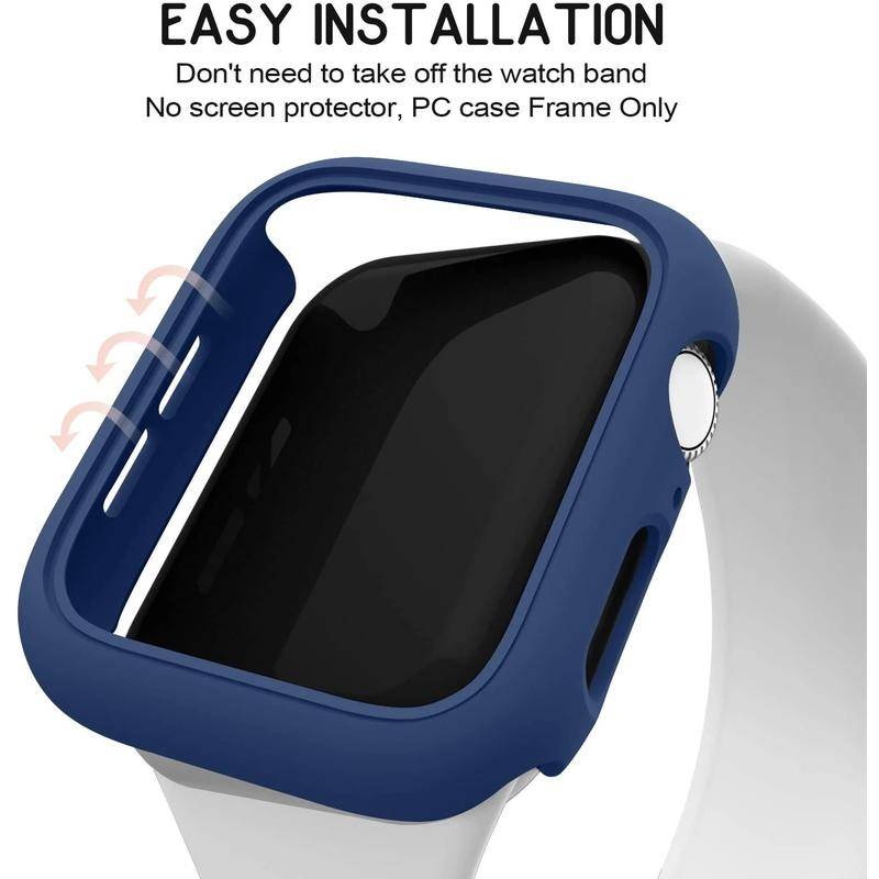 Frame Bumper Pelindung Apple Watch Seri 8 7 6 5 4 3 2 1 SE SE2 Bahan PC Matte Ukuran 45mm 41mm 42mm 40mm 38mm