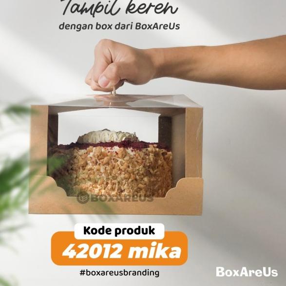 

Box Mika Kotak Kue Cake Packaging Transparan Dus Handle | 42012