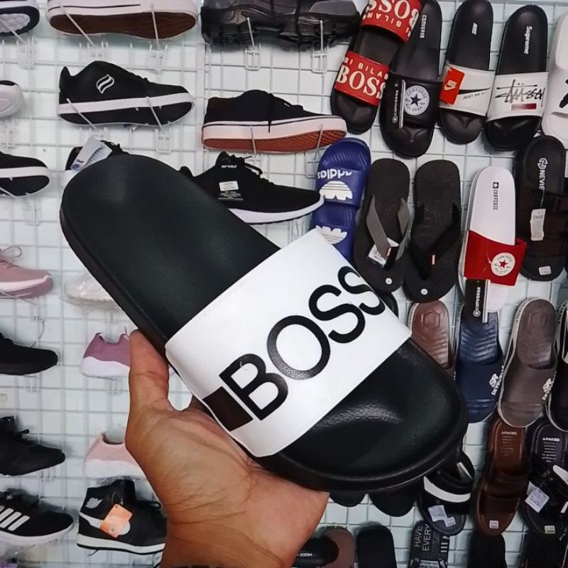 sandal boss ukuran dewasa,sandal pria sandal cowo sandal boss gaul sandal viral slop boss ukuran 39 